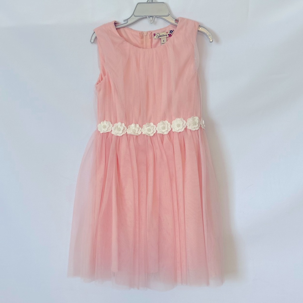 Girls Pink Formal Dress -Size 6